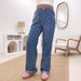 2025 Spring New Cross-Border European And American Heart-Crochet Denim Jeans Women's Casual Washed Straight-Leg_ecoleips.com