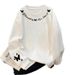 Men's Korean Style Long Sleeved Sweatshirt round Neck Printed Fleece Lined Thickened Heavyweight Stylish Top for Autumn Winter_ecoleips.com