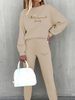 Letter Printing Loose Long Sleeve Casual Plus Velvet Thickening Suit Printing_ecoleips.com