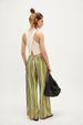 K Striped Wide Leg Pants Women's New Loose Casual High Waisted Slimming Pants_ecoleips.com