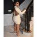 Sexy Backless Knit Dress With Halter Neck – Long Sleeve Bodycon Dress For Women (Black/Beige, S-XXL, Polyester, Streetwear Style)_ecoleips.com