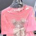 Women's Clothing goods three dimensional diamond sequin embroidery cartoon short sleeved T shirt for women summer loose fashion age reducing tops_ecoleips.com