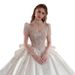 French Satin plus Size Wedding Dress for Petite Brides with Long Train High-End Heavy Duty New 2025 Style D106_ecoleips.com