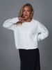 Faux Mink Knit Cardigan – Soft Oversized Button-Up Sweater Coat (One Size, Round Neck, Long Sleeve, Thick & Cozy, White, Perfect For Layering)_ecoleips.com