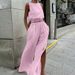 Women's Clothing all match slit slim solid color suit _ecoleips.com