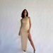 Summer Low Waisted Slit Dress for Women Backless mid Length European And American Style Sexy Elegant Amazon-In Stock_ecoleips.com