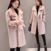 Women's Clothing Plus Velvet Thickened Women's Faux Suede Fleece Lined Long Coat Winter Warm Sherpa Lined Jacket With Button & Rivet Details_ecoleips.com