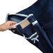Women's Clothing Retro Dark Blue Lace Jeans For Women Autumn Lace High Waist Straight Loose Trousers_ecoleips.com