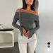 Women's Clothing Off Shoulder Long Sleeved Tops 2024 Spring Hot Selling Women's T Shirts Bottoming Tops_ecoleips.com