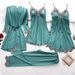 Women's Clothing women's sexy home pajamas five piece set sexy lingerie sexy temptation lace_ecoleips.com