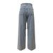 Autumn Winter Women's Fashion Tassel Denim Jeans Button Decoration Loose Straight Jeans European American Style_ecoleips.com