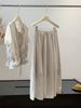 Versatile Casual Vest Round Neck T-shirt Skirt Three-piece Women's Summer Old Money Style Temperament Age-reducing Skirt_ecoleips.com