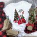 Women's Fashion T-Shirt With Merry Christmas Tree And Santa Claus Cartoon Print, Trendy Round Neck Short Sleeve Top_ecoleips.com