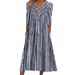 European And American Cross-border Women's Clothing, New Spring-summer Styles, Trendy Printed Buttoned Mid-sleeve_ecoleips.com