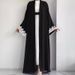 Women's Muslim New Solid Color Coat Fashion Elegant Vest Dress Set_ecoleips.com
