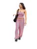Women's Clothing Printed Casual Striped Knitted Top Lace Up Trousers Set_ecoleips.com