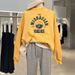 Women's Pure Cotton round Neck Sweatshirt Fleece Lined Thickened Autumn Winter Loose Versatile Top Letter Print 2023 New Style_ecoleips.com