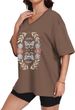 ADOREJOY Oversized Tshirts For Women V Neck Summer Graphic Tees Casual Short Sleeve Loose Tops 2026_ecoleips.com