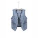 Women's Denim Vest Sleeveless Casual Jacket Loose Fit Cropped Waistcoat Summer Fashion_ecoleips.com