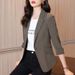 Women's Clothing Slim Fit Blazer – Korean Style Cropped Jacket With Flutter Sleeves For Office & Casual_ecoleips.com