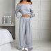 Women's Slim Fit Casual Trousers Suit Solid Color European American Style Autumn Winter Fashion Tops For Ladies_ecoleips.com