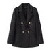 Women's Clothing Spring/Autumn Women's Korean Style Long Sleeved Suit Jacket Simple Elegant Fashionable Design Yellow Outerwear_ecoleips.com