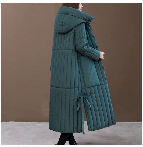 Women's Clothing Vintage Cotton Coat Women's Winter Long Loose Thickened Hooded Jacket With Pockets_ecoleips.com