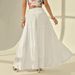 Elegant A-Line Long Skirt for Women Solid Color Perfect for Vacation And Casual Wear_ecoleips.com