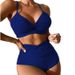 Women's Sexy High-Waist Two-Piece Bikini - Pure Color Swimwear (European & American Fit) _ecoleips.com