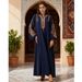Women's Clothing Modest Abaya Dress Exquisite Muslim Embroidered Kaftan Dress – Elegant Jalabiya Robe With Traditional Embroidery_ecoleips.com