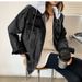 Vintage Denim Hooded Jacket For Women - Relaxed Fit Long Sleeve Casual Coat With Detachable Hood, Light Blue & Black, S-2XL_ecoleips.com