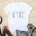 European And American Cross-border Foreign Trade Women's Geometric Heart Print Round-neck Short-sleeve T-shirt Top_ecoleips.com