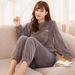 Audday Fairy Pants Warm For Women Thick Coral Fleece Homewear Versatile Loose Lazy Set_ecoleips.com