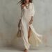 2026 European And American Cross-border Independent Station Summer New Elegant Long-sleeved Knitted Pleated Slit Women's_ecoleips.com