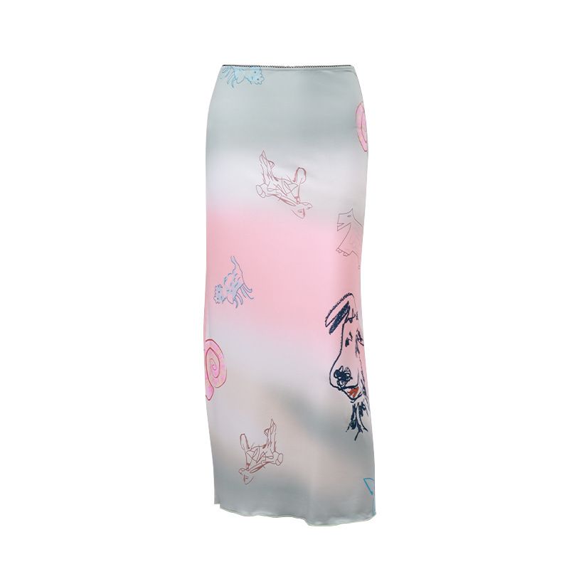 Verve Ins2025 Summer Fashion Women's New Trendy Street Style Gradient Skirt For Women_ecoleips.com
