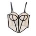 Women's Clothing Fishbone Sexy Mesh Tube Top Backless Design Sense Line Contrast Color Waist Sexy Top_ecoleips.com