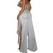 Diamond-Embellished Wide-Leg Jeans – Sexy Side Cutout, Relaxed Mid-Rise Fit, Long Flowy Silhouette (Y2K Aesthetic, Trendy Statement Pants)_ecoleips.com