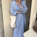 2021 Summer-Autumn Linen Vertical Striped Long-Sleeve Shirt With Tie, Korean Vintage Versatile Women's Dress_ecoleips.com