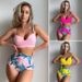 Women's Clothing New Steel Support Gathered High Waist Slim Sexy Printed Split Bikini_ecoleips.com
