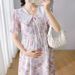 Summer New Korean Fashion Doll Collar Age-Reducing Jacquard Maternity Dress_ecoleips.com