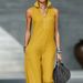 K New Women's Stand-up Collar Sleeveless Casual Loose Bodysuit_ecoleips.com