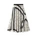 Women's Clothing Pleated Letter Printed Skirt For Women Autumn New Elastic Waist Mid Length Large Swing Umbrella Skirt_ecoleips.com