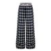 Unisex Vintage Checkered Wide Leg Pants 90s Grunge Plaid Trousers For Men And Women_ecoleips.com