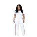 Women's Color Block Ribbed Knit Crop Top And Wide-Leg Pants Two-Piece Set Summer Trendy Oversized Loungewear_ecoleips.com