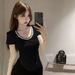 Ng2510292 Heavy-duty Rhinestone-embellished Round-neck Short-sleeve T-shirt For Women, New Summer Style, Pure Alluring, Sweet_ecoleips.com