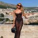 European And American Style Sexy Strap 2024 Spring New Mesh See-through Back Tie Long Dress Wholesale_ecoleips.com