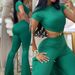 Women's Clothing Autumn Sexy Round Neck Backless Slim Fit Butt Lift Solid Color Bootcut Jumpsuit Sportswear_ecoleips.com
