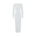 Aria Basics Aria Basics 2025 European And American Style Summer New Sexy Women's Fashion Hot Girl Slim Mesh See-through Off-shoulder Sleeve Long_ecoleips.com