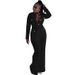 YM New Women's Clothing 2025 Autumn Fashion Hook Pattern Turn-down Collar Long Sleeve Pants Set_ecoleips.com