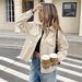 Women's Warm Long Sleeved Solid Color Jacket With Lapel Pockets Autumn Winter Fashion England Style Overcoat Regular Size_ecoleips.com